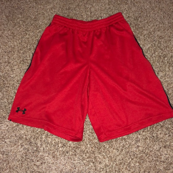Under Armour Red Athletic Shorts - Picture 1 of 3